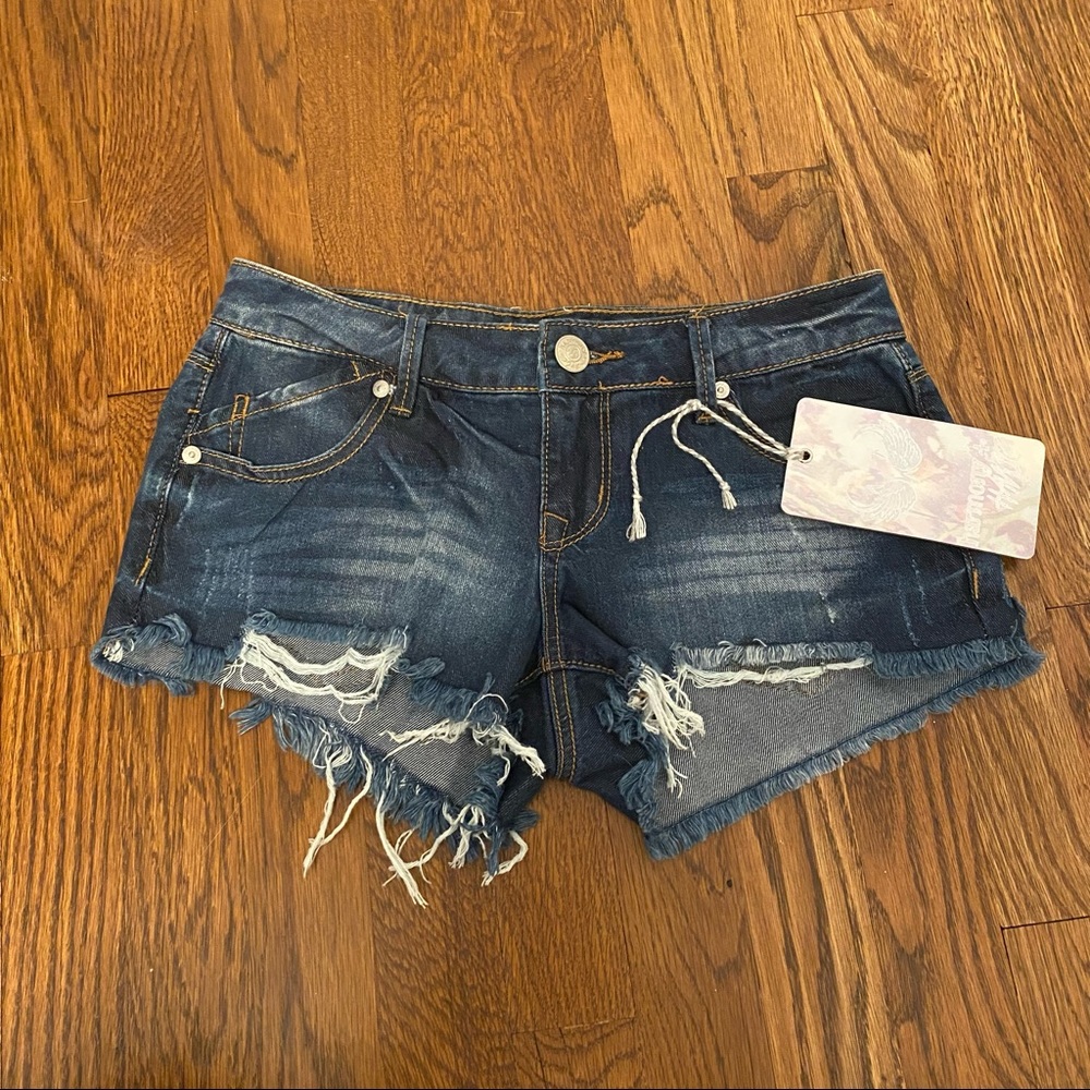 Harmony + Havoc Low Rise Denim Shorts